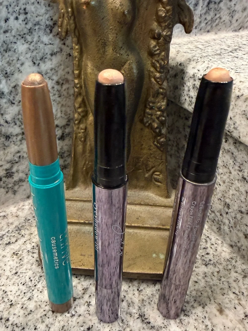 Eyeshadow Stick lot- neutral shimmers by Thrive Causemetics and Julep